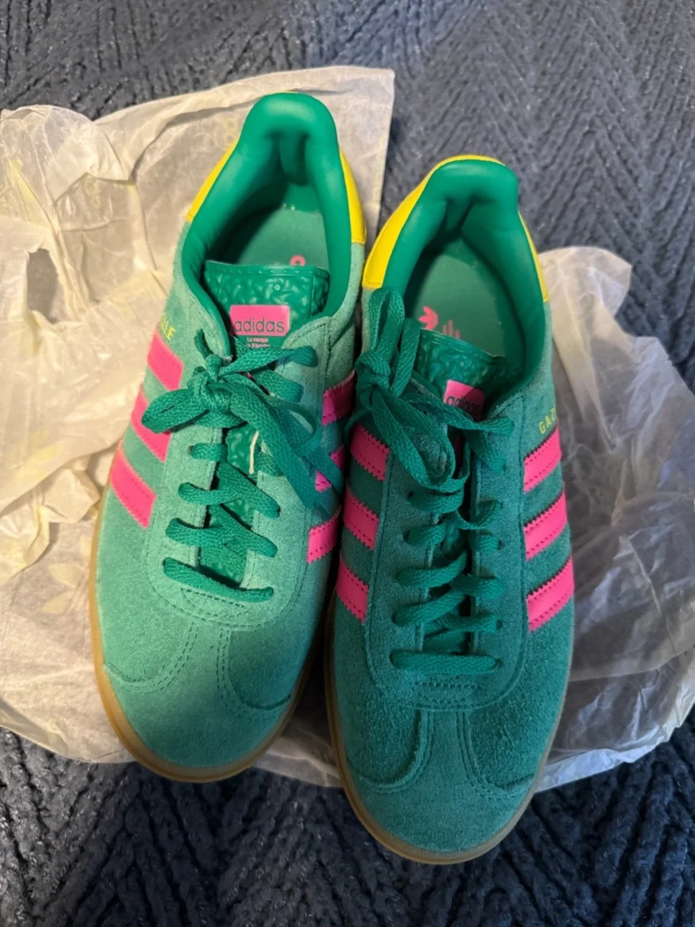 adidas Green Pink Yellow Women's Sneakers. - Picture 6 of 8